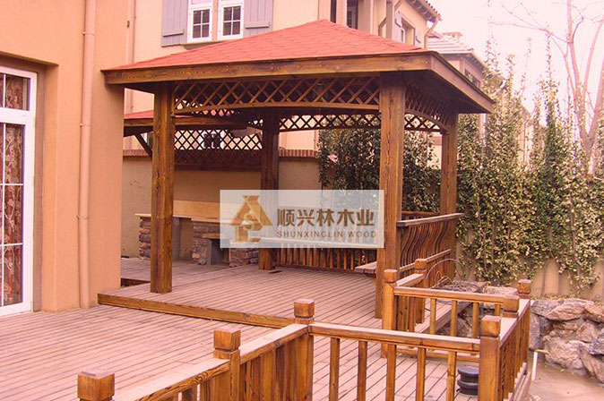 防腐木凉亭