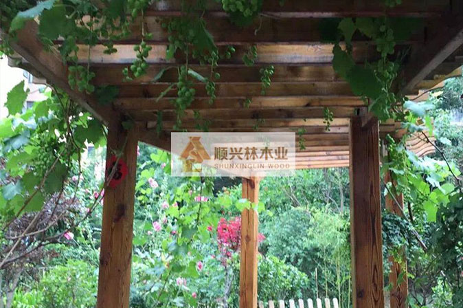 防腐木景观凉亭