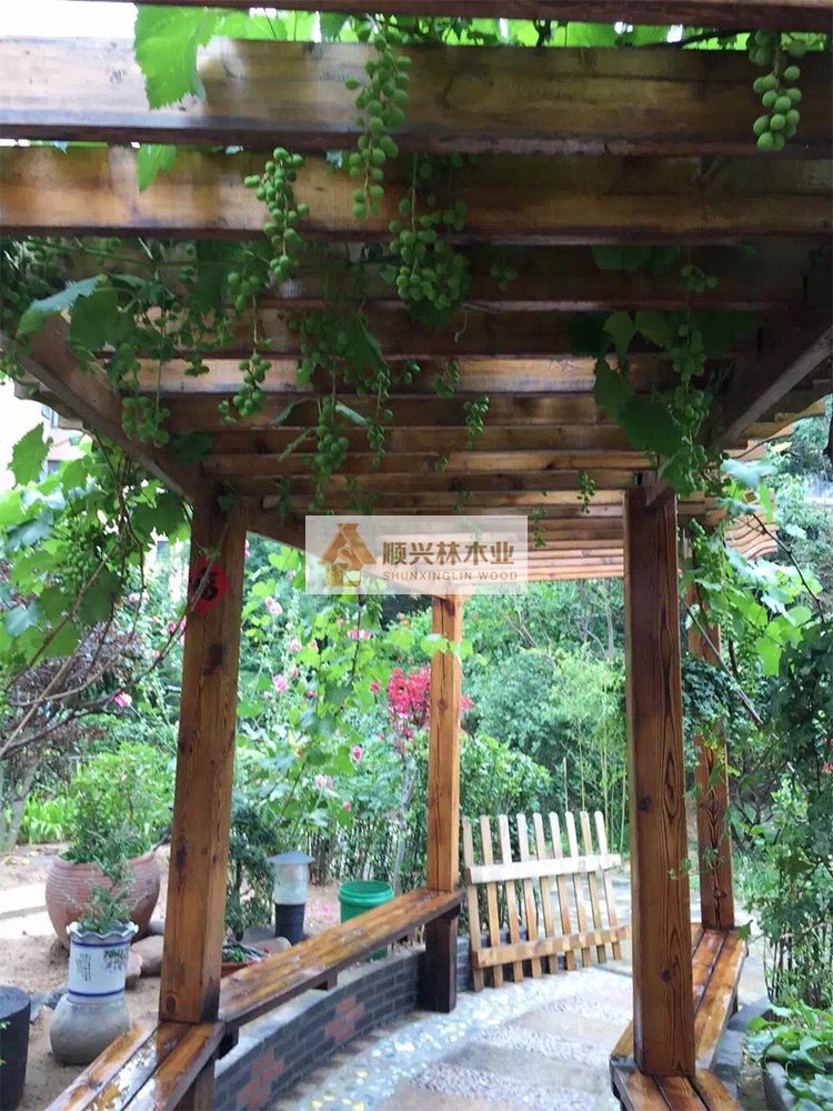 园林休闲防腐木凉亭