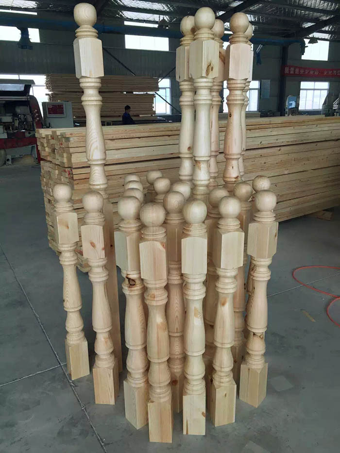 防腐木栏杆立柱-耐磨损原木材